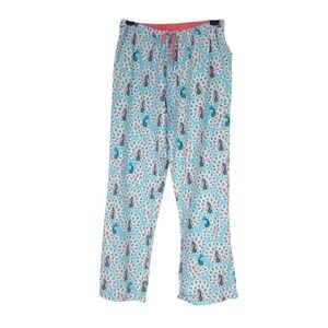 munki munki Peacock Pajama Pants in Pink and Blue